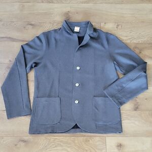 Men's Lightweight Button-Front Shirt Jacket in Gray